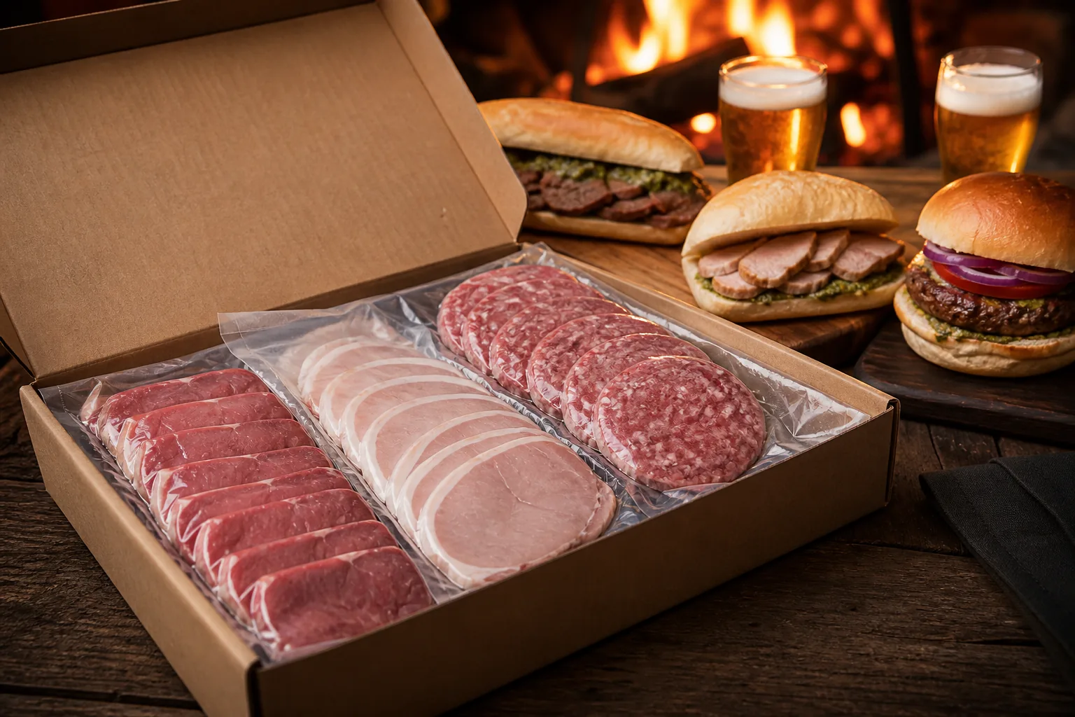 Box Sándwich con churrascos, lomitos y hamburguesas